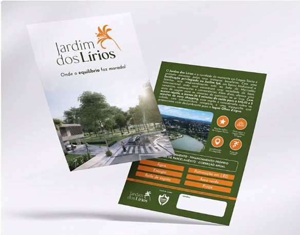 Identidade visual Jardim dos Lírios, empreendimento imobiliário